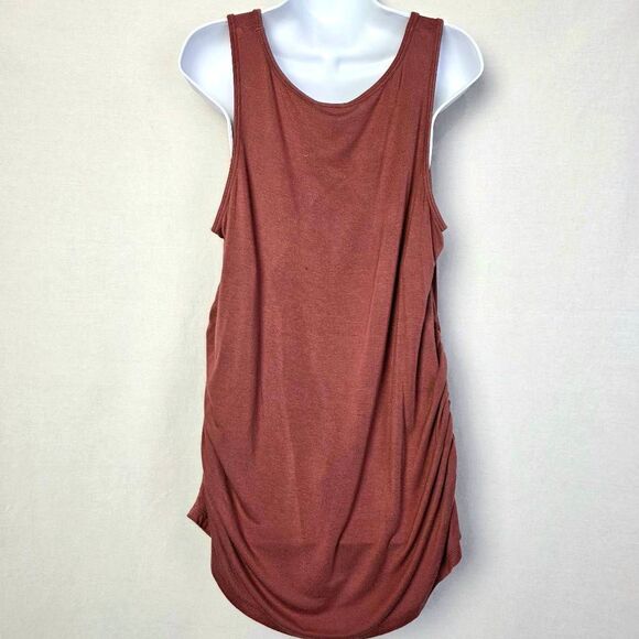 Maurices Sleeveless Scoop Neck Tunic Tank Brown XL - Picture 3 of 6